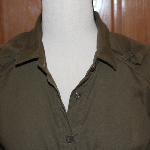 Urban casual military fashion button down shirt B8 - Picture 3 of 8